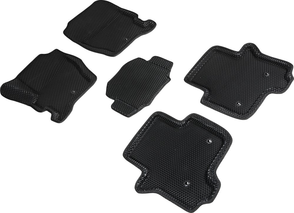 Коврики Seintex 3D EVA Ромб для салона Land Rover Discovery IV 2009-2016 ЧЕРНЫЕ. Артикул 95304