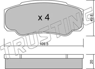 Тормозные колодки Trusting. Артикул 548.0