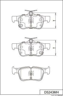 Тормозные колодки MK Kashiyama. Артикул D5243MH