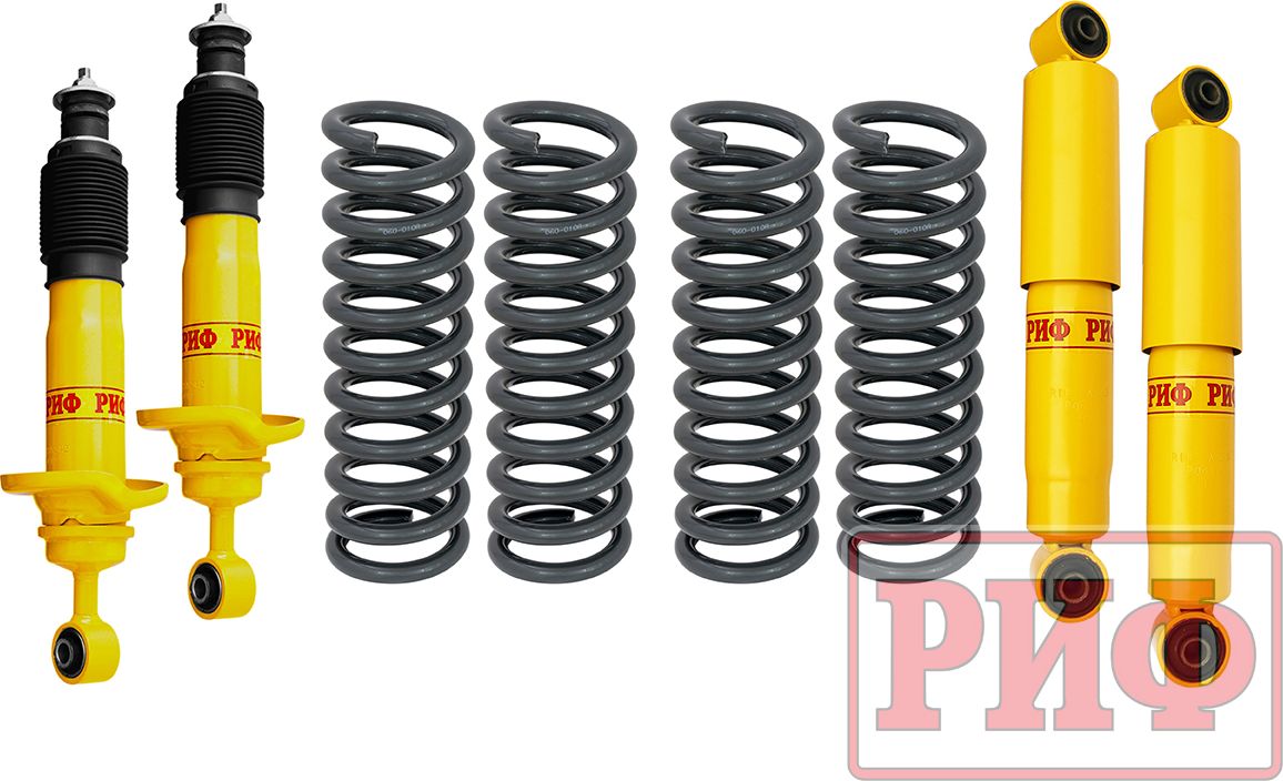 Лифт-комплект РИФ газовый мягкий для Nissan Pathfinder R51 2004-2014, лифт 20 мм. Артикул RIF-R51-A