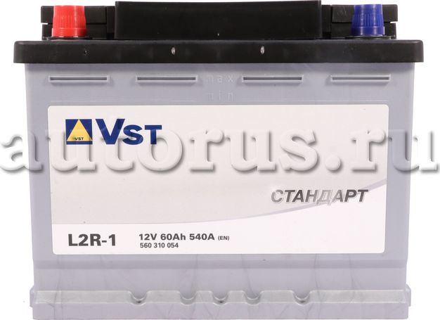 560310054_аккумуляторная батарея! 6СТ-60 60Ah 540A +слева 242x175x190/ (VST). Артикул 560310054