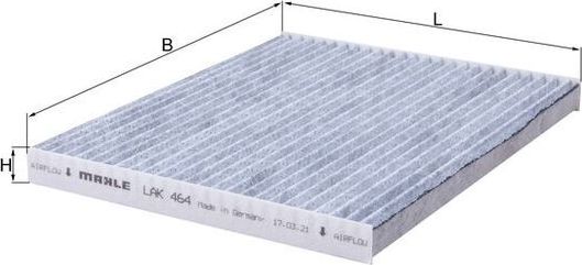 Салонный фильтр Mahle-Knecht для Kia Niro I 2016-2026. Артикул LAK 464