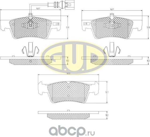 КОЛОДКИ ТОРМ ПЕРЕДН VW MULTIVAN Mk V 03-/VW TRANSPORTER V Box 03-/VW TRANSPORTER (G.u.d). Артикул GBP118701