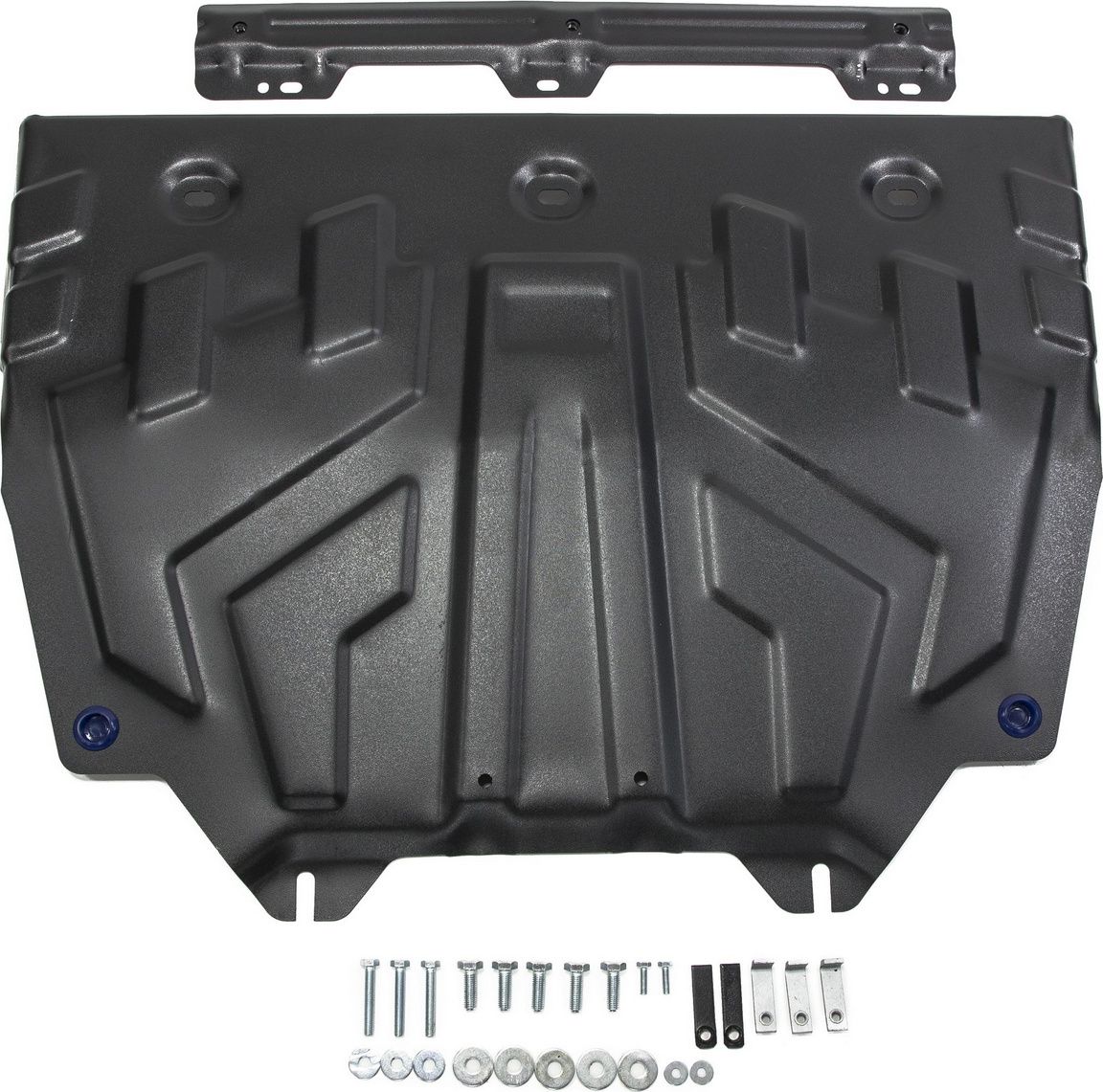 Защита Rival для картера и КПП (увеличенная) Mazda CX-9 II 2016-2026. Артикул 111.3817.1