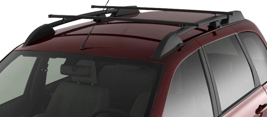 Рейлинги продольные PT Group Усиленные с поперечинами 1,05м для Lada Kalina II универсал 2013-2018 Черный муар. Артикул 01940704