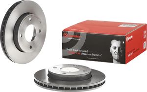 Тормозной диск Brembo UV Coated передний для Mitsubishi Colt VI (Z20/Z30) 2004-2012. Артикул 09.9991.11