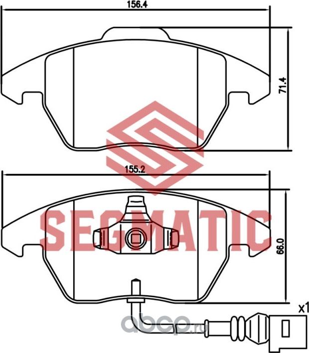 SGBP2556 Колодка торм диск пер Volkswagen Polo 1.6 2009-, Polo 1.6 2010-Skoda Oc (Segmatic) Segmatic. Артикул SGBP2556