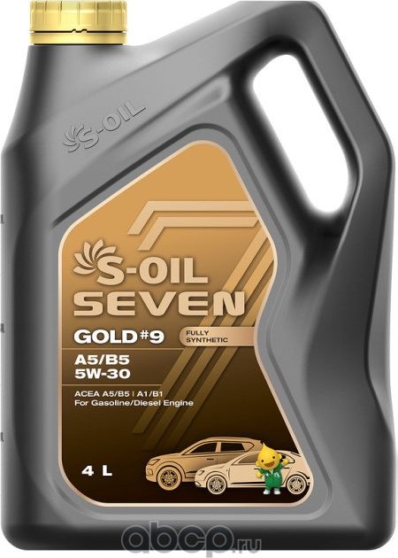 МАСЛО МОТОРНОЕ SOIL 7 GOLD #9 A5/B5 5W30 (4x4) ACEA A5/B5 & A1/B1, API SN/CF FOR (S-OIL). Артикул E107768