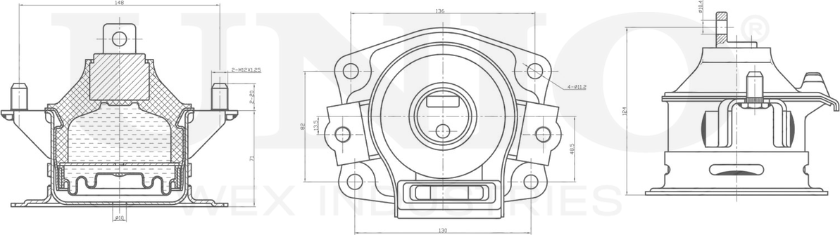 Опора двигателя (Unio). Артикул RMP-15054