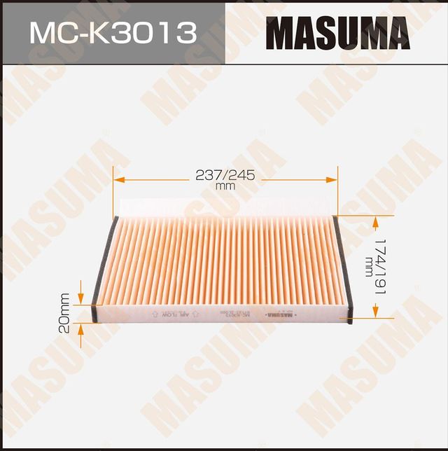 Салонный фильтр Masuma для Kia Proceed I 2008-2012. Артикул MC-K3013