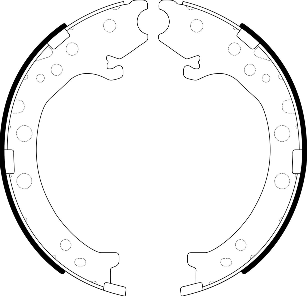Тормозные колодки (стояночная тормозная система) NiBK. Артикул FN8003