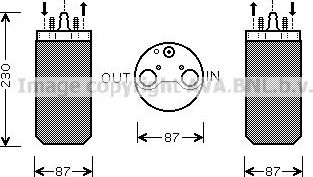 Осушитель кондиционера AVA для Renault Vel Satis I 2002-2004. Артикул RTD350