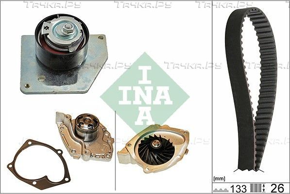 Помпа (водяной насос) с комплектом ремня ГРМ Ina для Renault Megane IV 2010-2026. Артикул 530 0579 30