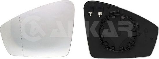 Зеркальное стекло бокового зеркала Alkar левое для Volkswagen Touareg III 2017-2026. Артикул 6471192