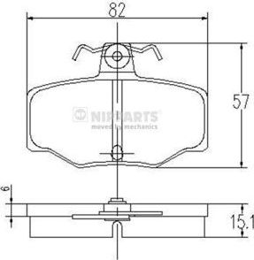 Тормозные колодки Nipparts. Артикул J3611031