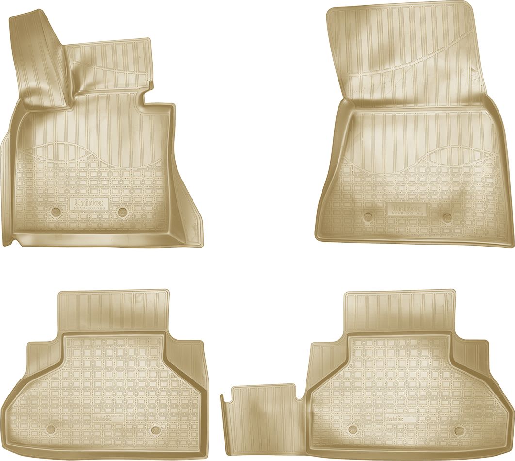 Коврики 3D Норпласт для салона BMW X6 F16 2014-2019 Бежевые. Артикул NPA11-C07-760-B