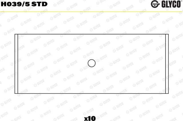 Вкладыши коренные Glyco для Ford Escort IV 1988-1990. Артикул H039/5 STD