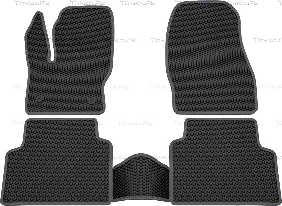 Коврики Rezkon EVA для салона Ford Kuga II 2012-2016 Серый кант. Артикул 9016020102