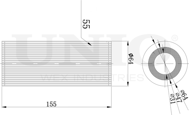 Фильтр масляный (Unio). Артикул FLT-20126