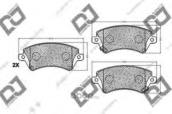 Колодки тормозные дисковые (DJ Parts). Артикул BP1140