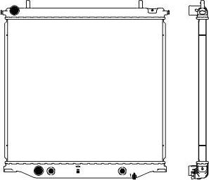 Радиатор охлаждения двигателя Sakura для Chevrolet TrailBlazer II 2012-2020. Артикул 3081-8506