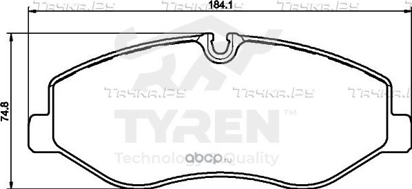 Дисковые тормозные колодки (Tyren). Артикул TYR1215661