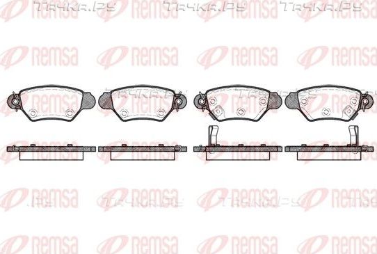 Тормозные колодки Remsa задние для Opel Astra G 1998-2005. Артикул 0685.02