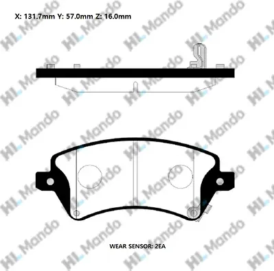 КОМПЛЕКТ ДИСКОВЫХ ТОРМОЗНЫХ КОЛОДОК RMPT19NS (Mando). Артикул rmpt19ns