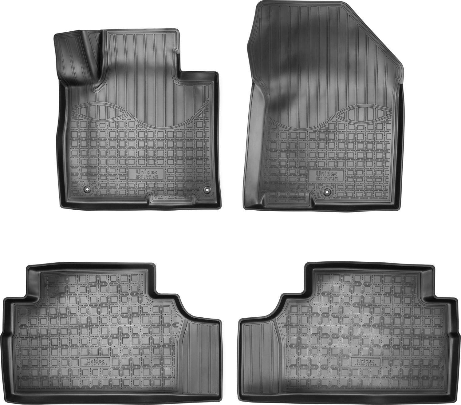 Коврики Норпласт для салона Hyundai Santa Fe IV (7 мест) 2018-2026. Артикул NPA10-C31-531