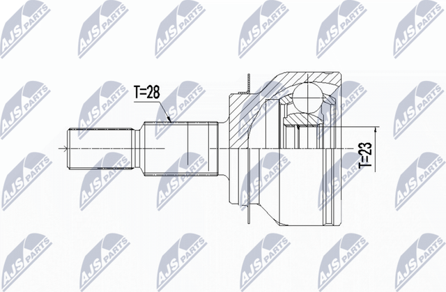 Шрус внутренний (граната) NTY для Mazda CX-3 I 2015-2026. Артикул NPZ-MZ-061