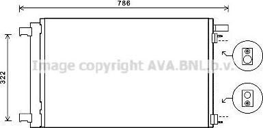 Радиатор кондиционера (конденсатор) AVA для Peugeot RCZ I 2010-2015. Артикул PEA5364D