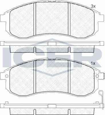 Тормозные колодки Icer. Артикул 181507