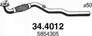 Глушитель Asso передний для Opel Astra H 2004-2010. Артикул 34.4012