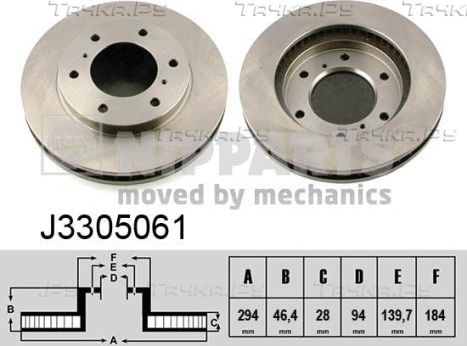 Тормозной диск Nipparts. Артикул J3305061