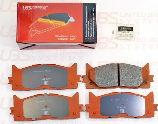 Тормозные колодки TOYOTA CAMRY V40 06-/V50 2.5/3.5 11-/LEXUS ES 250/350 06-/12- передние (UBS). Артикул b1110005