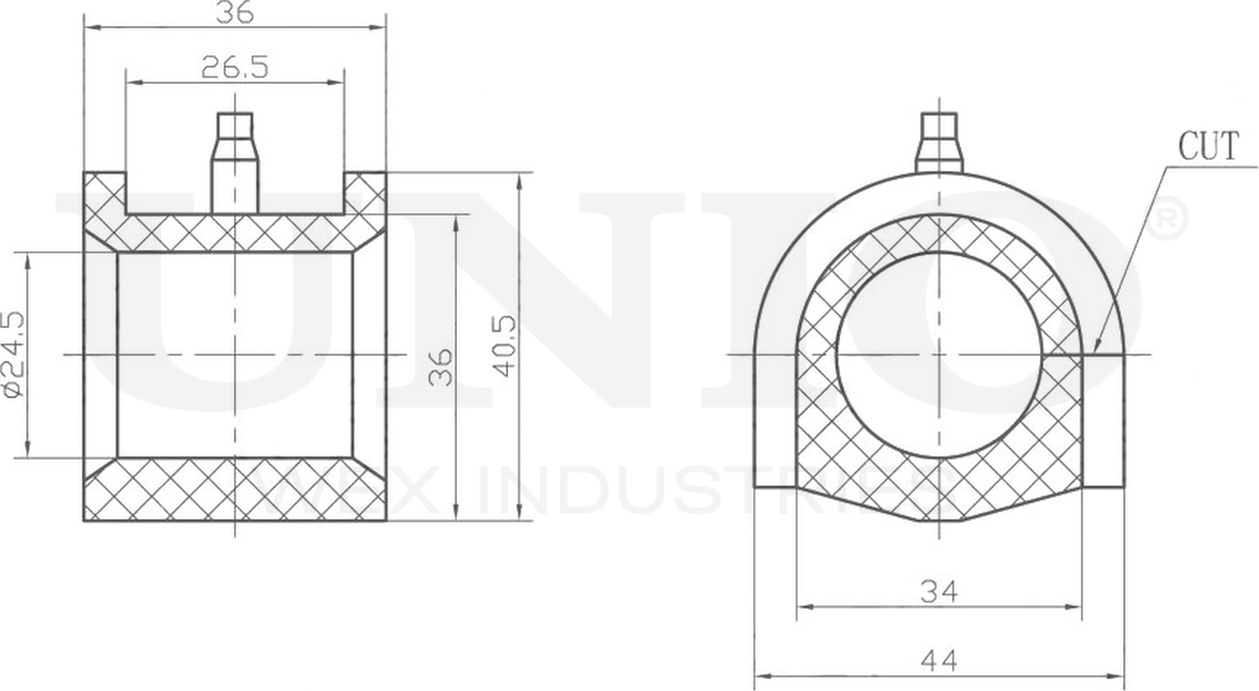 Втулка стабилизатора (Unio). Артикул RMP-10158