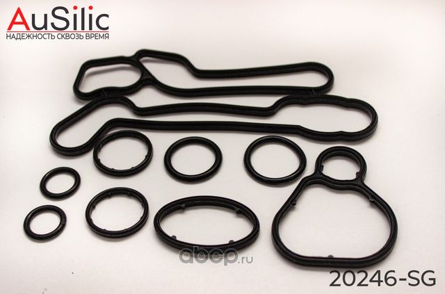 Комплект силиконовых прокладок теплообменника (корпуса масляного фильтра) (дв. 1 (Ausilic). Артикул 20246SG
