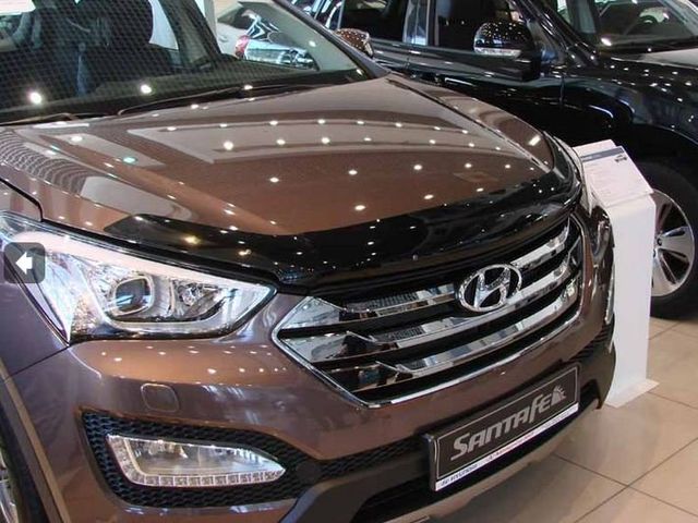 Дефлектор SIM для капота Hyundai Santa Fe III 2012-2026. Артикул SHYSAN1212