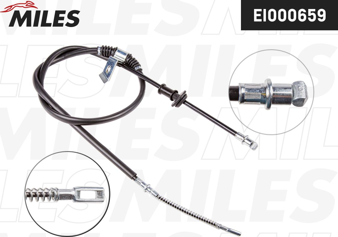 Трос ручника (тросик ручного тормоза) Miles. Артикул EI000659