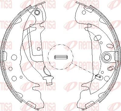 Тормозные колодки Remsa задние для Kia Carnival I 2001-2006. Артикул 4089.01