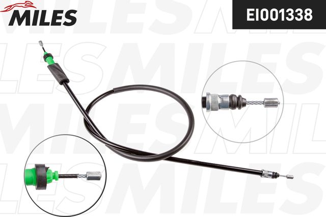 Трос ручника (тросик ручного тормоза) Miles задний левый для Renault Modus I 2004-2013. Артикул EI001338
