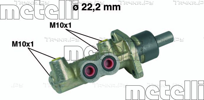Тормозной цилиндр главный Metelli (Чугун). Артикул 05-0220