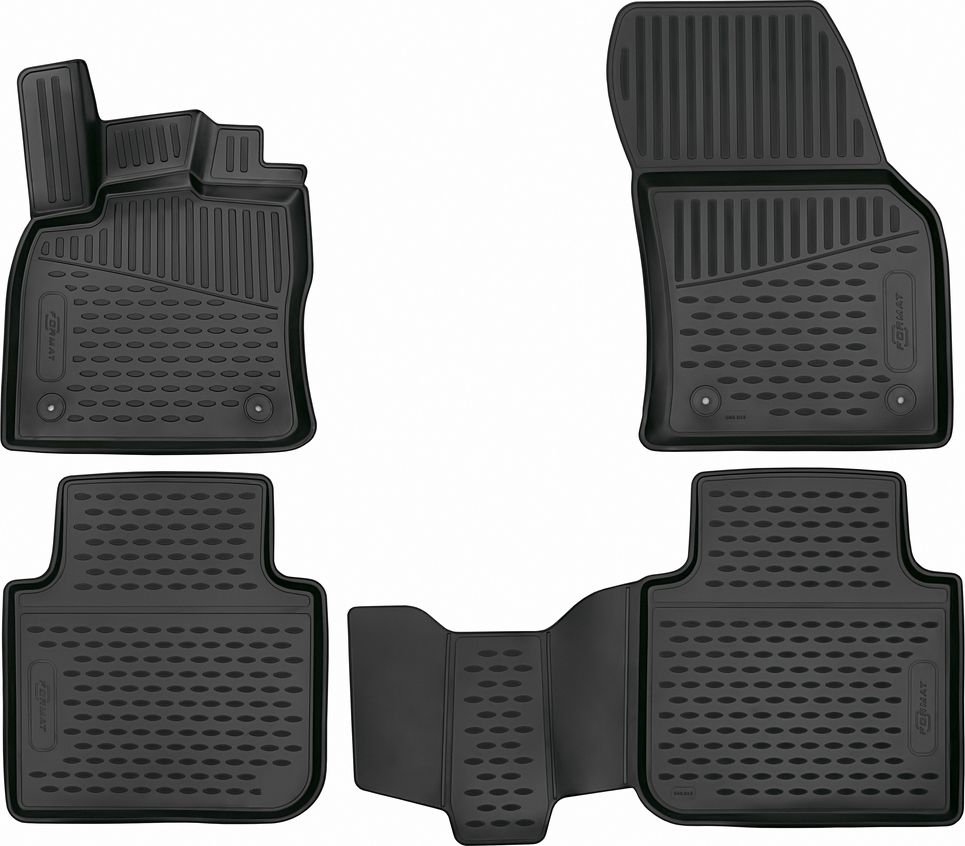 Коврики Format 3D c повышенной износостойкостью для салона Volkswagen Polo седан 2010-2026. Артикул FORMAT.3D.51.30.210k