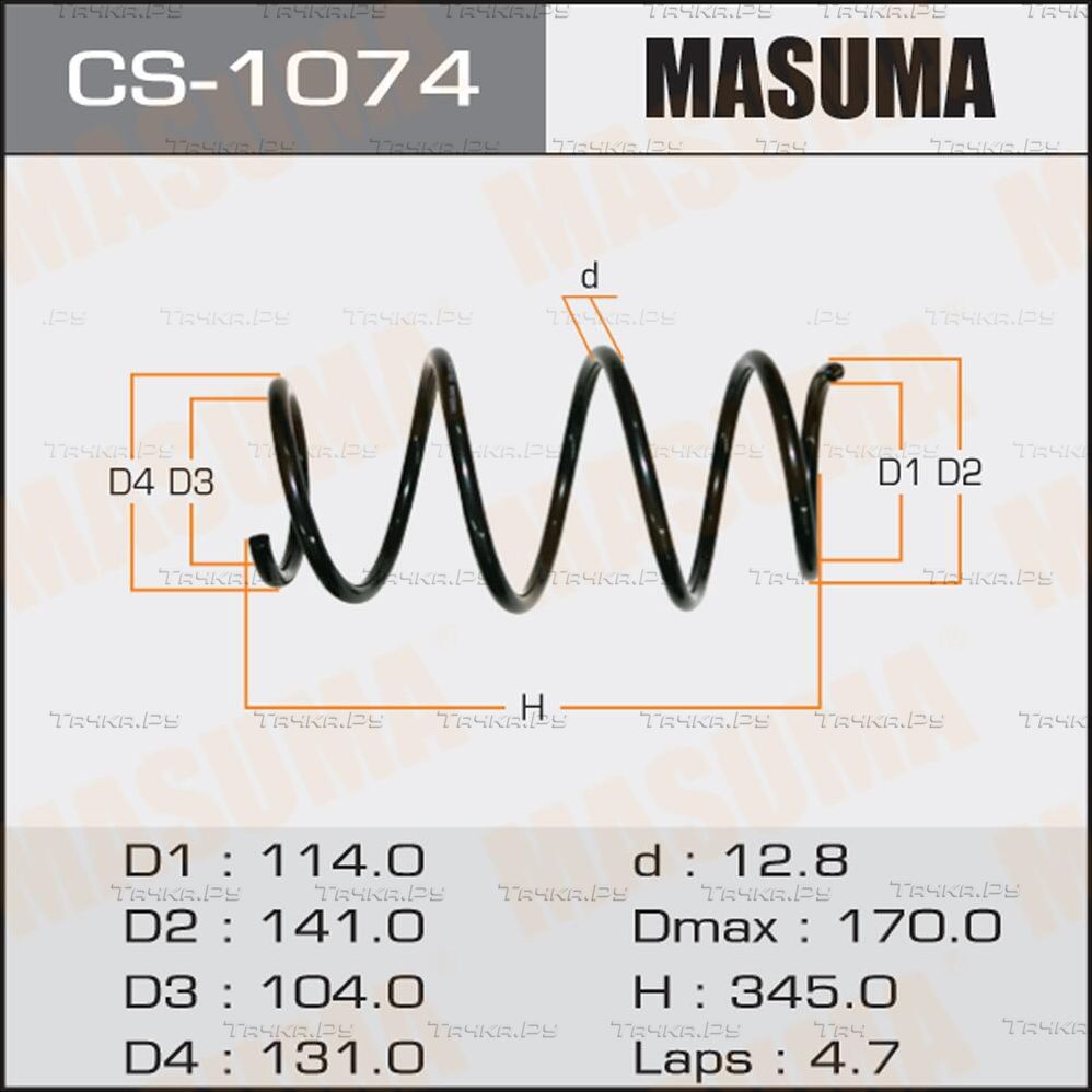 Пружина подвески Masuma. Артикул CS-1074