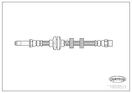 Тормозной шланг Corteco. Артикул 19018523