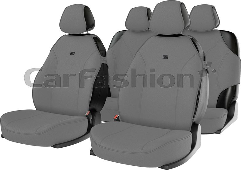 Накидки универсальные CarFashion Bingo для авто, цвет Серый/Серый/Серый/LOGO черный. Артикул 22002