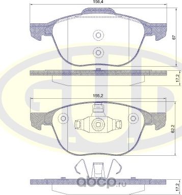 Тормозные колодки G.U.D.. Артикул GBP108200