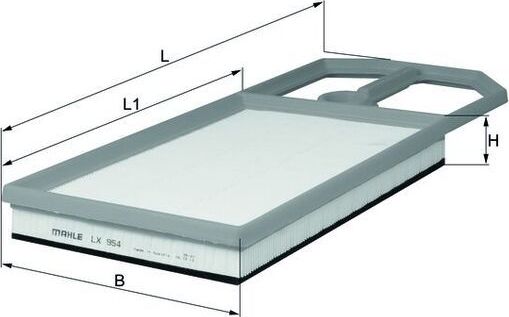 Воздушный фильтр Mahle-Knecht. Артикул LX 954