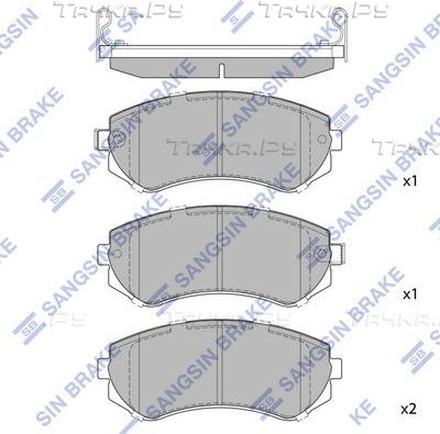 Тормозные колодки Sangsin Hi-Q HI-Q Severe Duty. Артикул SP1492(SD)
