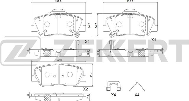 Тормозные колодки Zekkert. Артикул BS-1090